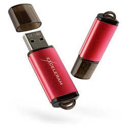 USB флеш накопитель eXceleram 64GB A3 Series Red USB 2.0 (EXA3U2RE64) ― 