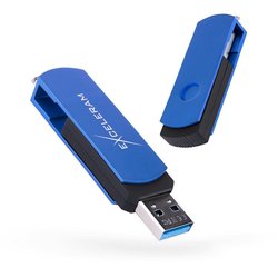 USB флеш накопитель eXceleram 64GB P2 Series Blue/Black USB 3.1 Gen 1 (EXP2U3BLB64) ― 