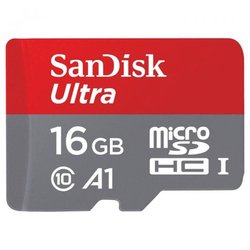 Карта памяти SANDISK 16GB microSDHC class 10 UHS-I U1 (SDSQUAR-016G-GN6MA) ― 
