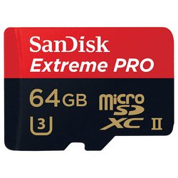 Карта памяти SANDISK 64GB microSD class 10 USH-II U3 (SDSQXPJ-064G-GN6M3) ― 