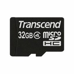 Карта памяти 32Gb microSDHC class 4 Transcend (TS32GUSDC4)