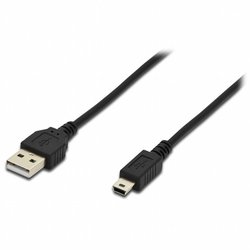 Дата кабель USB 2.0 AM to Mini 5P 1.8m DIGITUS (AK-300130-018-S)
