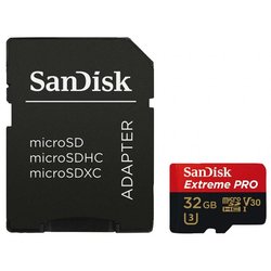 Карта памяти SANDISK 32GB microSD class 10 V30 A1 UHS-I U3 4K Extreme Pro (SDSQXCG-032G-GN6MA) ― 