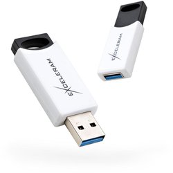 USB флеш накопитель eXceleram 16GB H2 Series White/Black USB 3.1 Gen 1 (EXU3H2W16) ― 