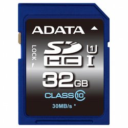 Карта памяти ADATA 32GB SDHC class 10 UHS-I (ASDH32GUICL10-R) ― 