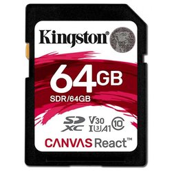 Карта памяти Kingston 64GB SDXC class 10 UHS-1 U3 (SDR/64GB) ― 