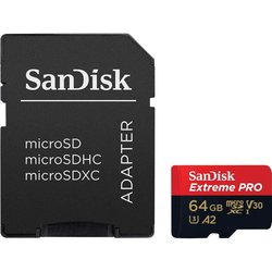 Карта памяти SANDISK 64GB microSDXC class 10 UHS-I U3 Extreme Pro V30 (SDSQXCY-064G-GN6MA) ― 