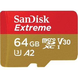 Карта памяти SANDISK 64GB microSDXC class 10 UHS-I U3 Extreme V30 (SDSQXA2-064G-GN6MA) ― 