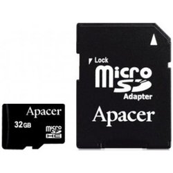 Карта памяти Apacer microSDHC Class4 32GB w/ 1 Adapter RP (AP32GMCSH4-R)