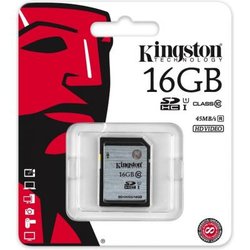 Карта памяти Kingston 16GB SDHC UHS-I Class10 (SD10VG2/16GB)