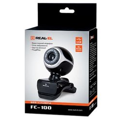 Веб-камера REAL-EL FC-100, black