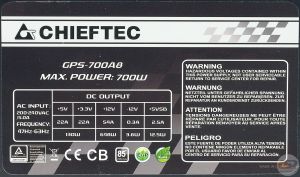 Блок питания CHIEFTEC 700W (GPS-700A8)
