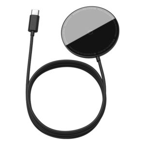 WXJK-F01 БЗП Baseus Simple Mini Magnetic Wireless Charger For IP12 with Type-C Cable Black