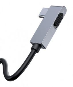 USB-Hub Baseus Bend Angle No.7 Multifunctional Type-C HUB Converter(Upgrade) Space Gray