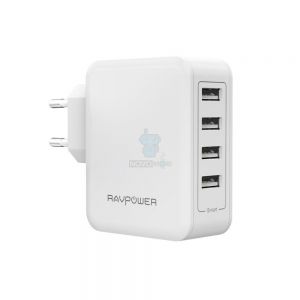 RAVPower USB 40W USB Plug Wall Charger, White