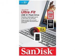 USB 3.1 SanDisk Ultra Fit 256Gb (130Mb/s) Black