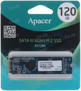 Накопитель SSD M.2 2280 120GB Apacer (AP120GAST280-1)