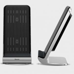 Бездротовий зарядний пристрій Baseus Vertical Desktop Black