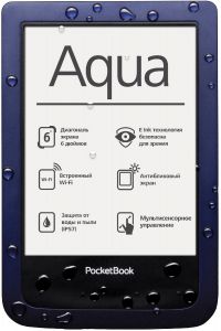 Электронная книга PocketBook 640 Aqua, синий/черный
