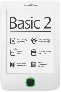Электронная книга PocketBook 614 Basic2, белый