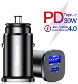 Автомобильное зарядное устройство Baseus PPS Car Charger 30W PD3.0 QC4.0+ Black (CCALL-AS01)