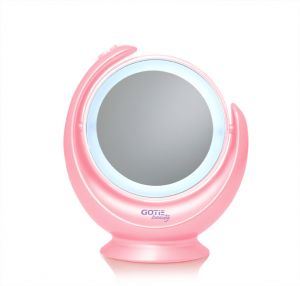 Косметическое зеркало GOTIE GMR-318R LED Pink