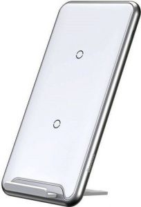 БЗП Baseus Three-coil Wireless Charging Pad (With desktop holder) White (WXHSD-B02)