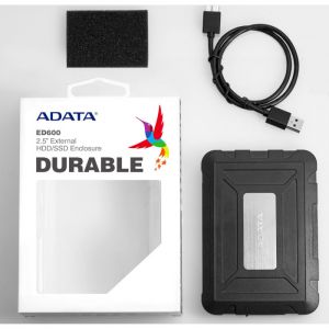Зовнішній карман для 2.5" HDD/SSD A-DATA ED600 USB3.0 Black
