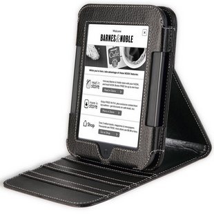 Кожанная обложка (Чехол) i-BLASON Premium Leather Cover (Black) для Barnes & Noble NOOK The Simple Touch Reader