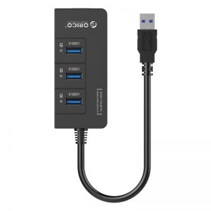 USB-хаб ORICO USB 3.0 3 порта + RJ45 (HR01-U3-V1-BK-BP) CA912742