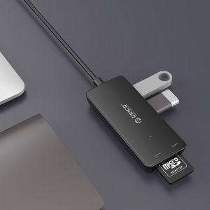 USB-хаб ORICO USB 3.0 3 порта, SD, MicroSD (H3TS-U3-V1-BK-BP) CA912759