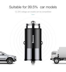 АЗП Baseus Enjoy Together Four Interfaces Output Patulous Car Charger 5.5A Black