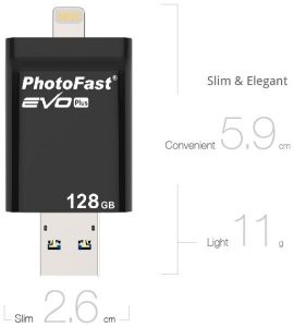 Флеш-память PhotoFast iFlashDrive EVO Plus Lightning/USB3/Micro 64GB IFDEVOPLUS64G