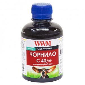 Чернила WWM CANON PG40/50/PGI5/BCI15 BlackPigment (C40/BP)