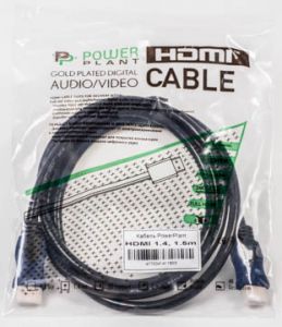 Видео кабель PowerPlant HDMI - HDMI, 1.5m, позолоченные коннекторы, 1.4V KD00AS1180
