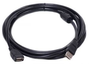 Кабель PowerPlant USB 2.0 AF – AM, 5м, One ferrite KD00AS1212