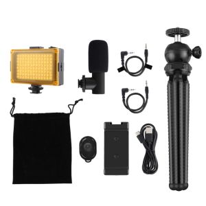 Комплект блогера Puluz PKT3094B 4в1 (свет, крепление, держатель для телефона, микрофон) PKT3094B