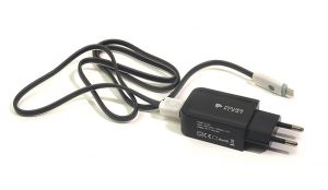 Сетевое зарядное устройство PowerPlant W-280 USB 5V 2A Lightning LED SC230020