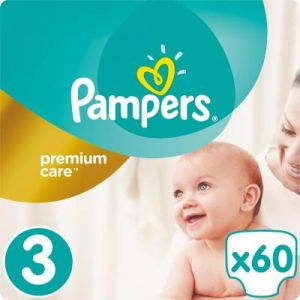 Подгузник Pampers Premium Care Midi Размер 3 (5-9 кг) 60 шт (4015400274780)