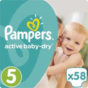 Подгузник Pampers Active Baby-Dry Junior Размер 5 (11-18 кг), 58 шт (4015400264811)