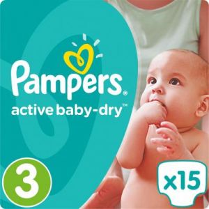 Подгузник Pampers Active Baby-Dry Midi Размер 3 (5-9 кг), 15 шт (4015400583523)