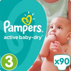Подгузник Pampers Active Baby-Dry Midi Размер 3 (5-9 кг), 90 шт (4015400736226)