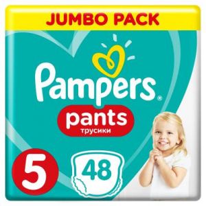 Подгузник Pampers трусики Pants Junior Размер 5 (12-17 кг), 48 шт
