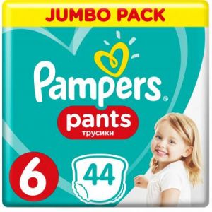Подгузник Pampers трусики Pants Extra large Размер 6 (15+ кг), 44 шт (4015400674023)