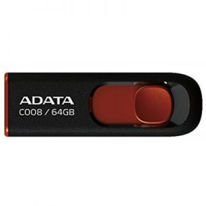 USB флеш накопитель A-DATA 64GB C008 Black+Red USB 2.0 (AC008-64G-RKD