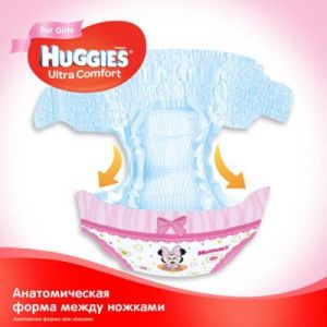 Подгузник Huggies Ultra Comfort 4 Mega для девочек (8-14 кг) 66 шт (5029053543628)