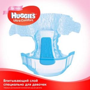 Подгузник Huggies Ultra Comfort 5 Mega для девочек (12-22 кг) 56 шт (5029053543642)