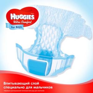 Подгузник Huggies Ultra Comfort 3 Box для мальчиков (5-9 кг) 108 шт (5029053565637)