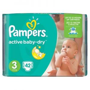 Подгузник Pampers Active Baby-Dry Midi (5-9 кг) 42шт (4015400537427)