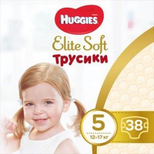 Подгузник Huggies Elite Soft Pants XL размер 5 (12-17 кг) Mega 38 шт (5029053547015)